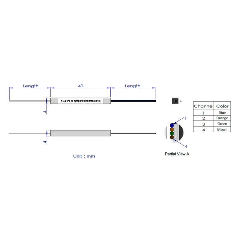 1 * 4 1 * 8 PLC Splitter (намуди кибти луч)