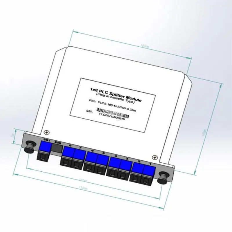 1 * 4 * 8 * 8 Plupp-дар Cassete Cashette Spanitter