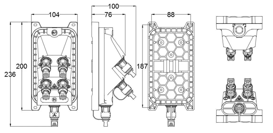 Pre-connectorized Fiber Optic Cable Distribution Box GFS-004-008C